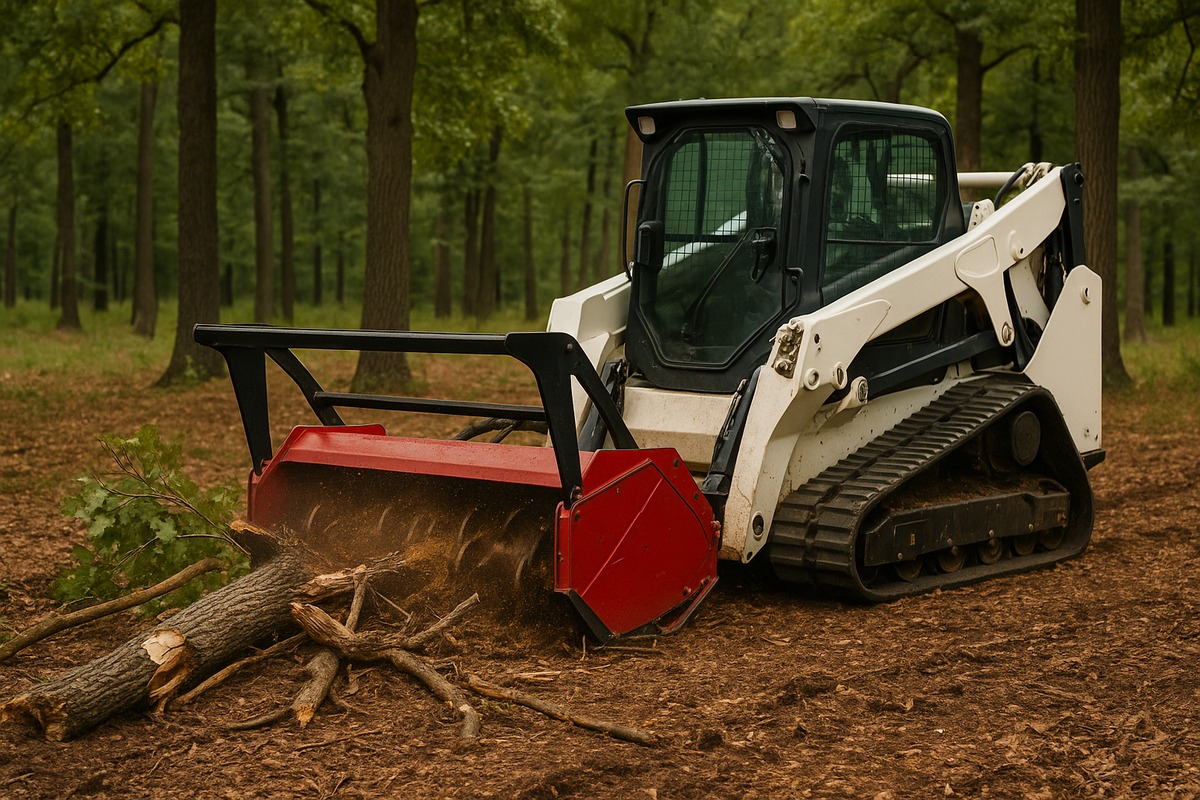 Mulching storm-damaged limbs and debris